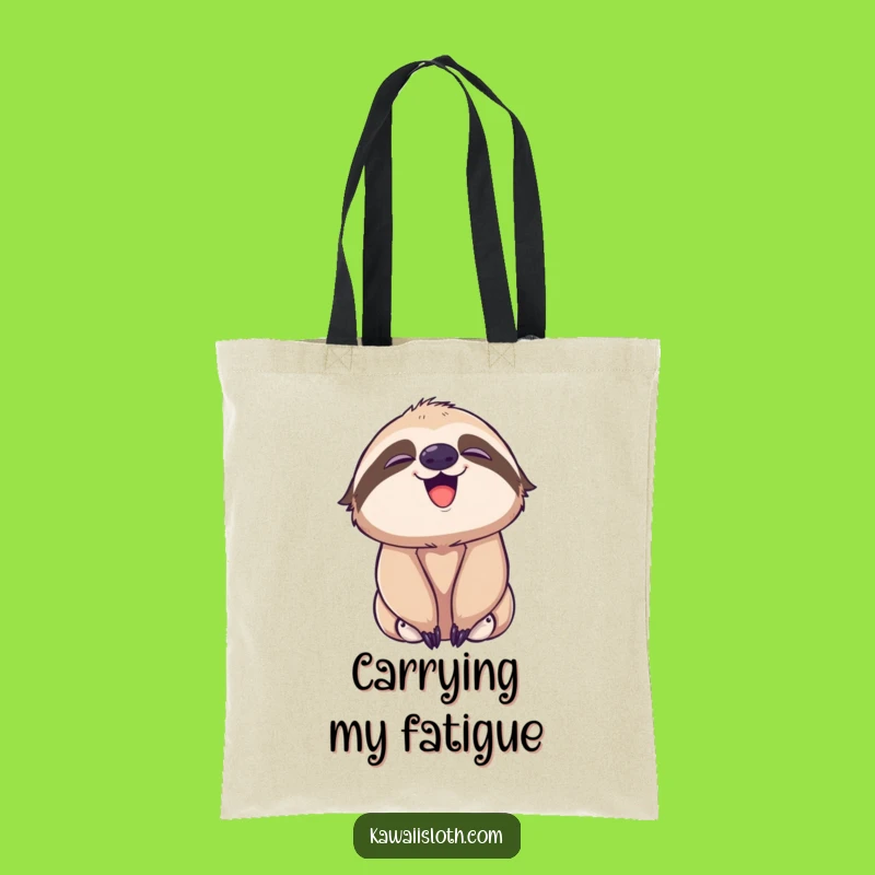 Funny Playful Sloth Yawn Tote Bag - Carry Your Chill