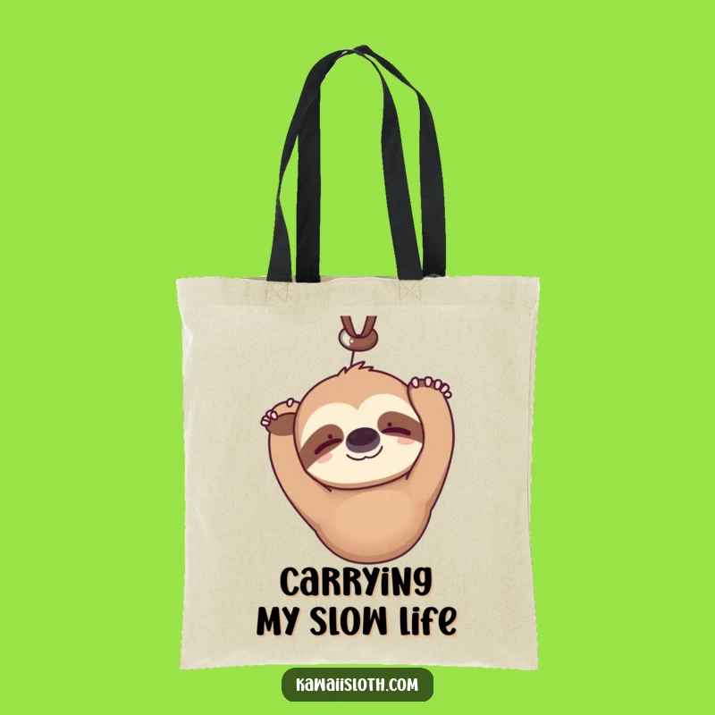 Funny Kawaii Sloth Tote Bag: Relaxed & Hilarious Accessory for Everyday