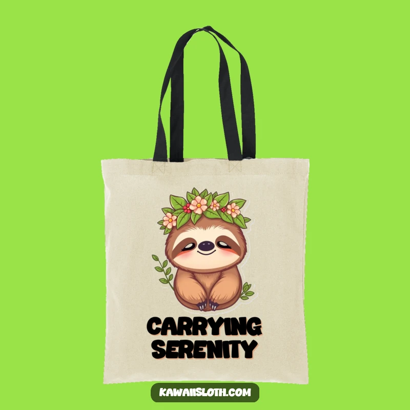 Funny Sloth Crown Tote Bag: Stylish, Hilarious Gift for Nature Lovers, Carrying Your Kingdom