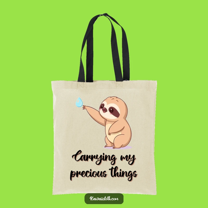 Funny Kawaii Sloth Tote Bag: Patient & Hilarious Accessory for Daily Goals