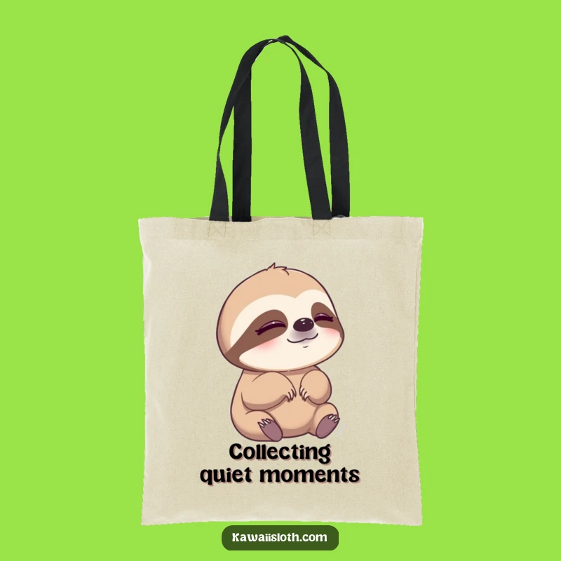 Funny Sloth Blinking Tote Bag - Carry Your Calmness with Humor