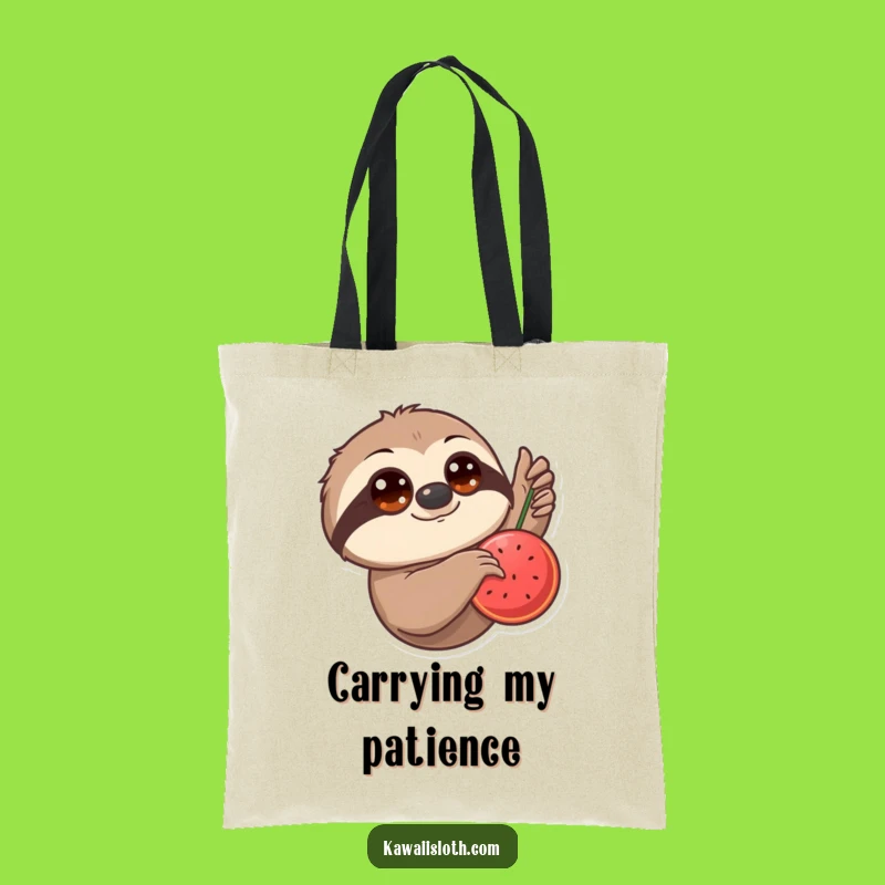 Funny Sloth Fruit Tote Bag: Carry Your Snacks with Leisurely Style