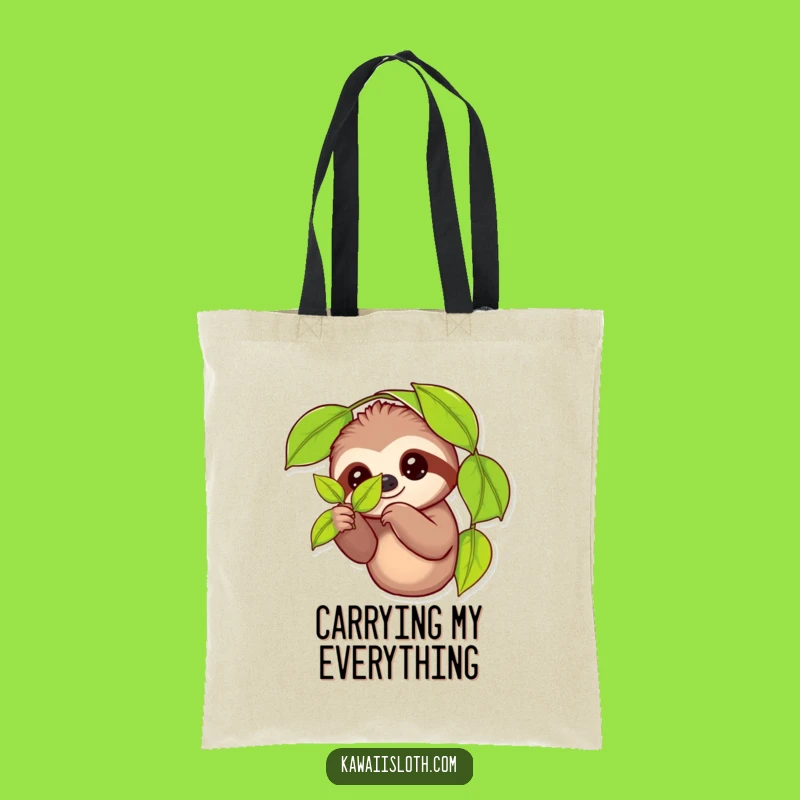 Funny Sloth Leaf Carry-All Tote Bag: Hilarious and Practical Gift for Eco-Conscious Fun