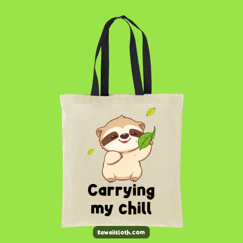 Funny Sloth Leaf Catcher Tote Bag - Hilarious Everyday Carry for Slow and Steady Fun