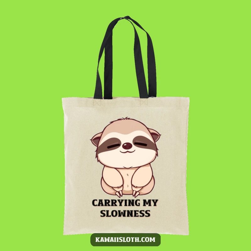 Funny Sloth Nod Tote Bag - Carry Your Calmness! Funny Gift!
