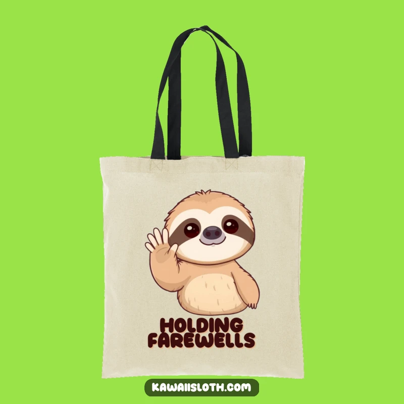 Funny Sloth Gentle Wave Tote Bag: Carry Friendly Vibes Everywhere!