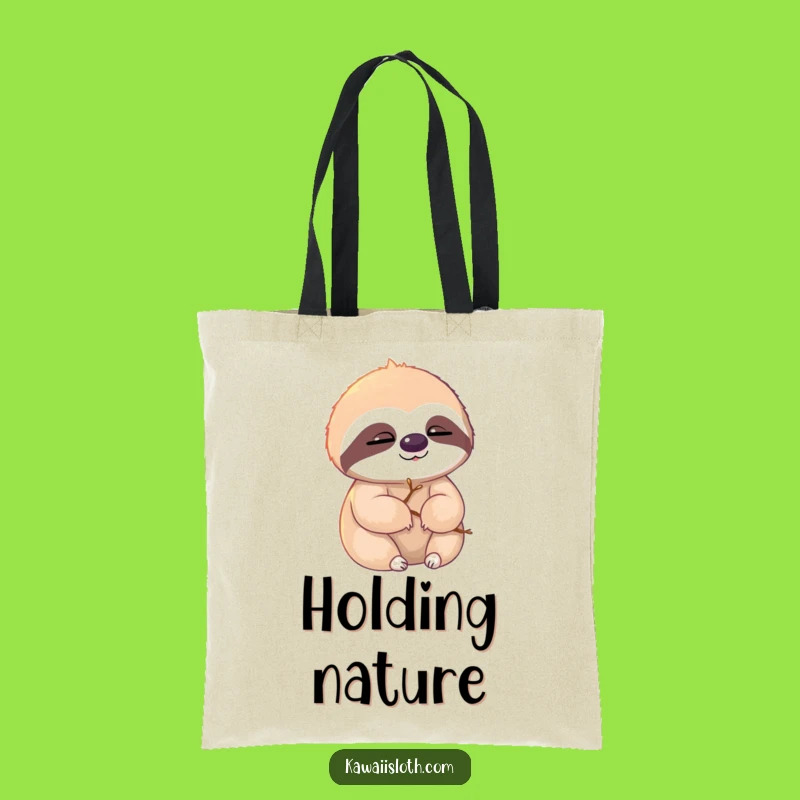 Funny Sloth Twig Tote Bag - Sunlight Blink Carry-All for Relaxed Errands