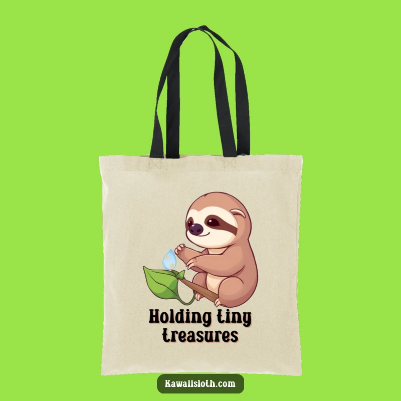 Funny Sloth Dewdrop Tote Bag: Hilarious and Practical Gift for Nature Admiring Shoppers