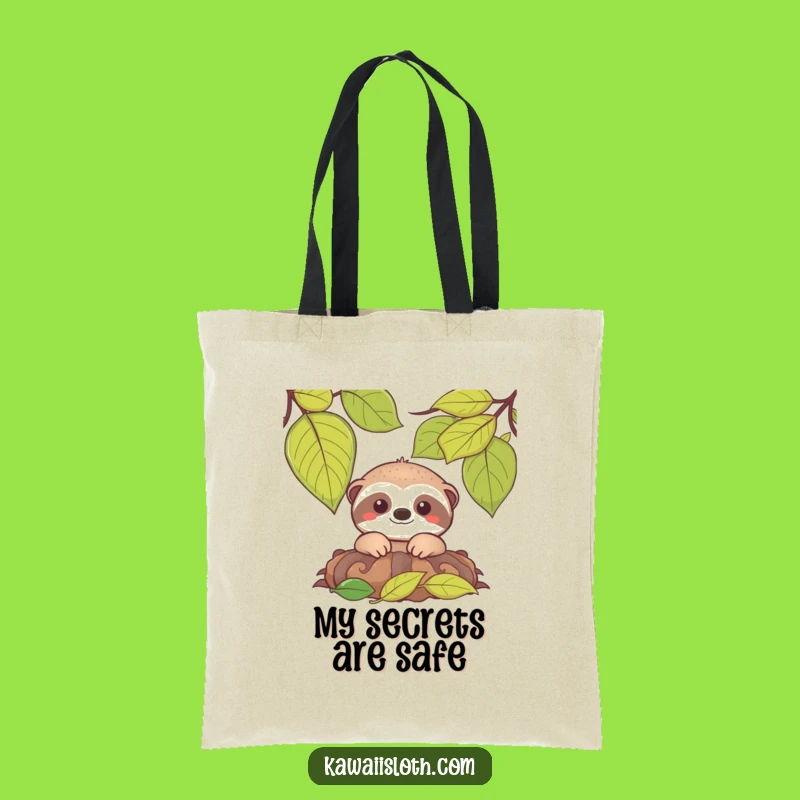Funny Sloth Peeking Tote Bag: Stylish Humorous Gift for Nature Enthusiasts
