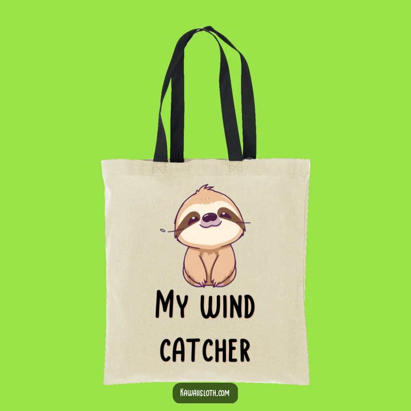 Funny Serene Sloth Breeze Tote Bag - Carry Your Calm with You